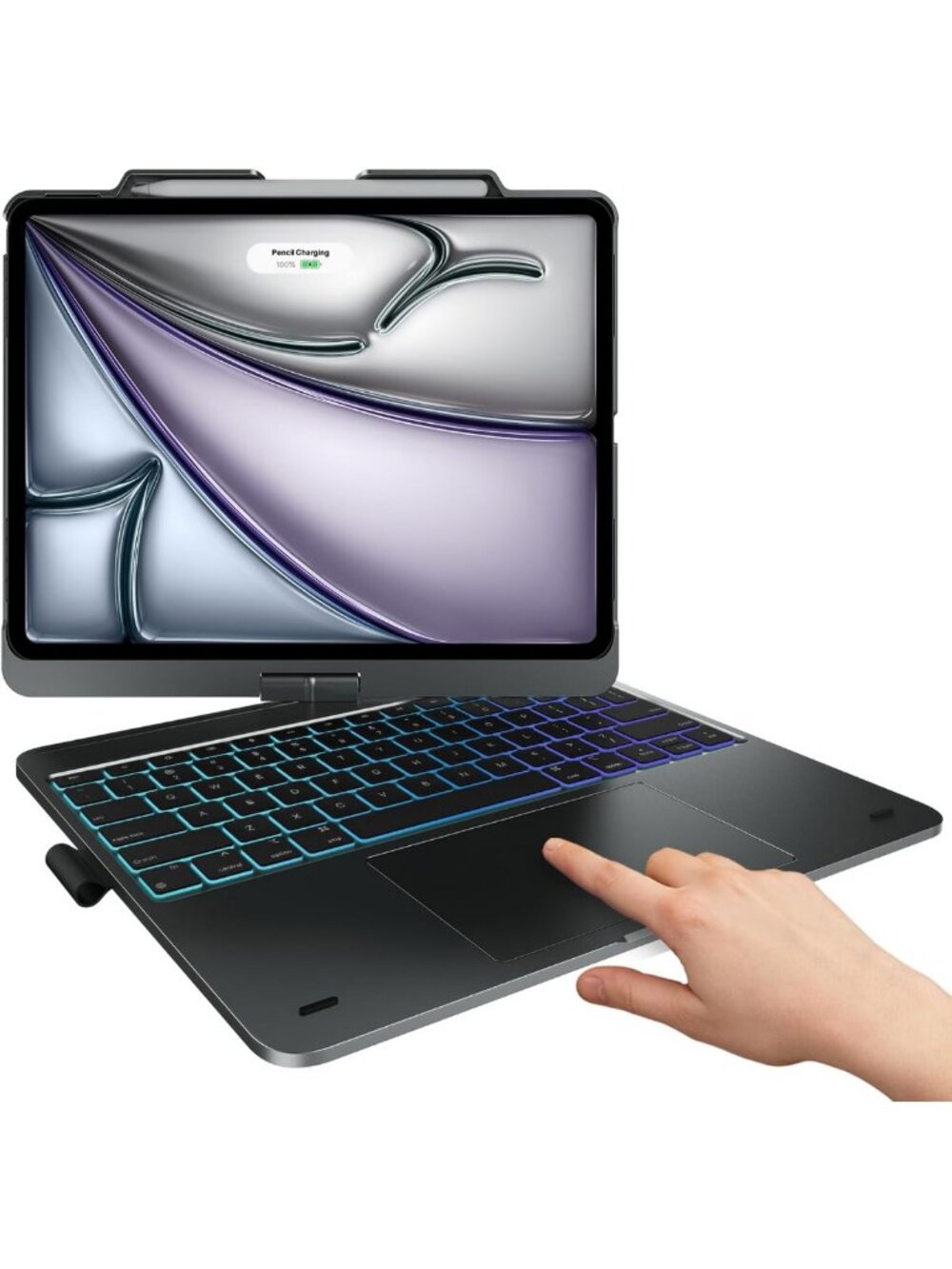 360° Rotating Keyboard Case with Trackpad for iPad Air 13-inch - Versatile